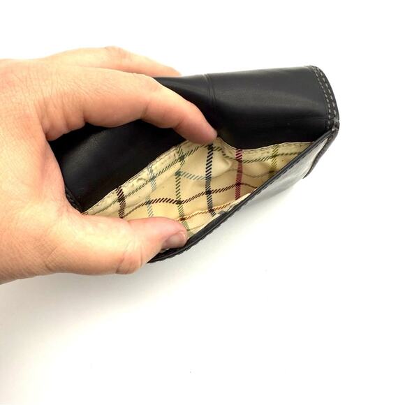 Coach Bleecker Wallet Black Leather Embossed Signature Carriage Logo Pink Lining - Picture 13 of 15